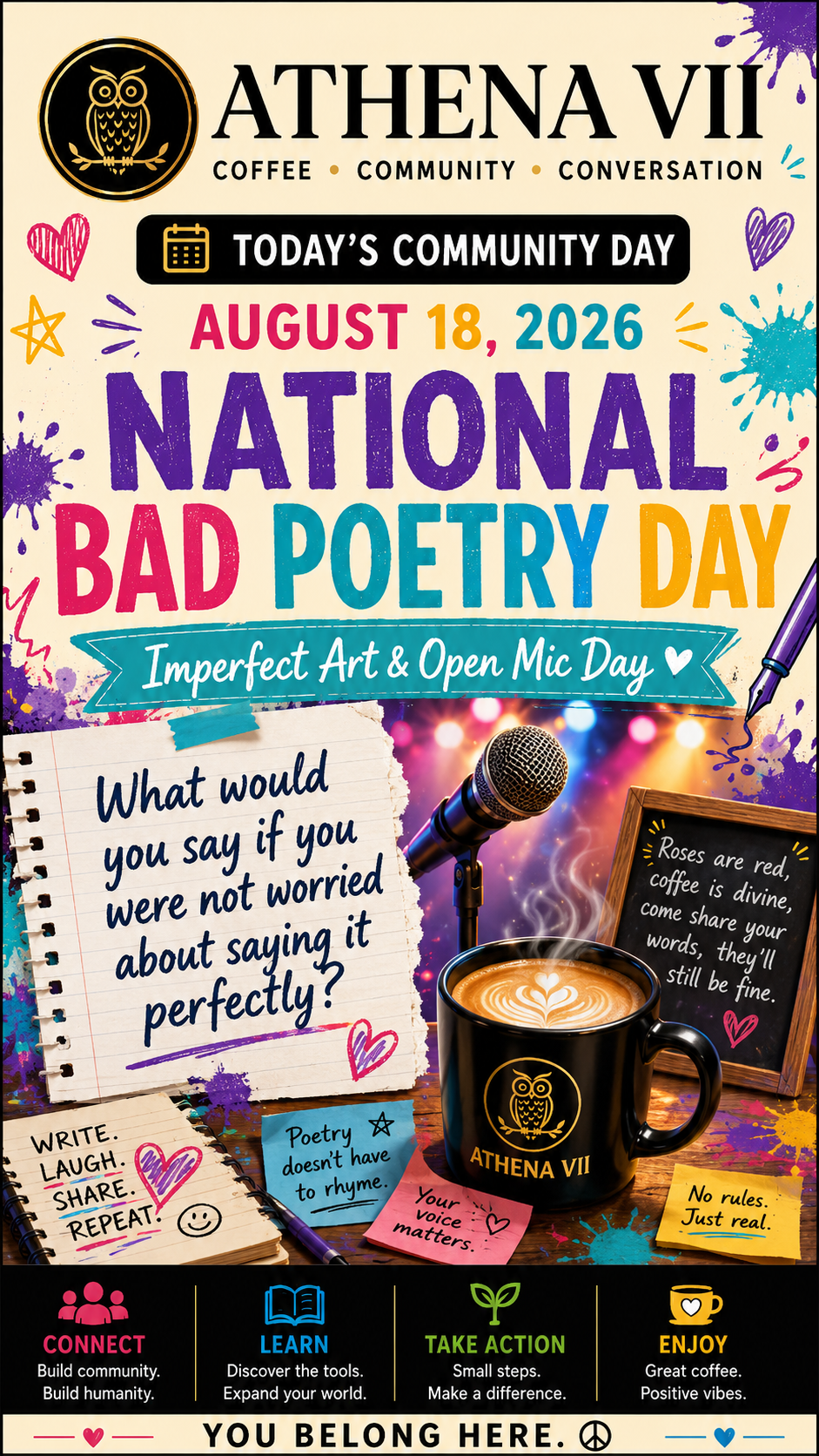 National Bad Poetry Day: Imperfect Art & Open Mic Day
